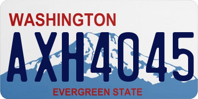 WA license plate AXH4045