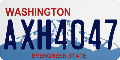 WA license plate AXH4047
