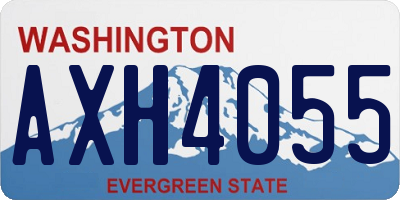 WA license plate AXH4055