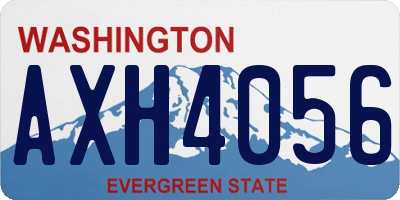 WA license plate AXH4056
