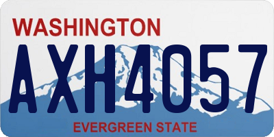 WA license plate AXH4057