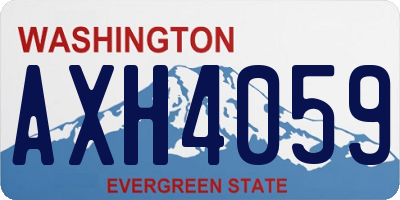WA license plate AXH4059