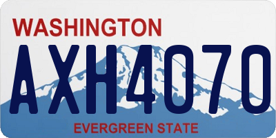 WA license plate AXH4070