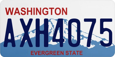 WA license plate AXH4075