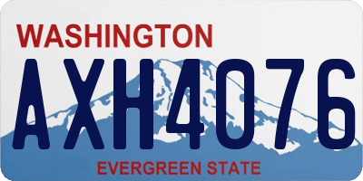 WA license plate AXH4076