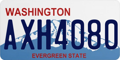 WA license plate AXH4080