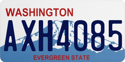 WA license plate AXH4085