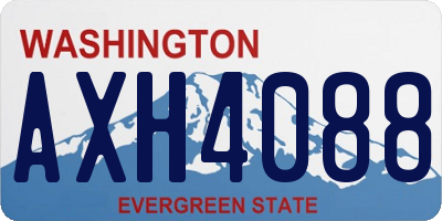 WA license plate AXH4088