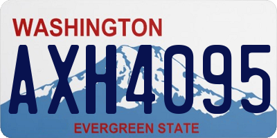 WA license plate AXH4095