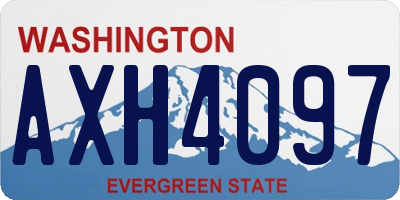 WA license plate AXH4097