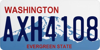 WA license plate AXH4108