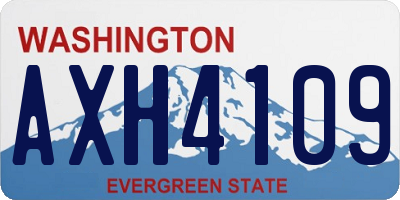 WA license plate AXH4109