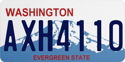 WA license plate AXH4110