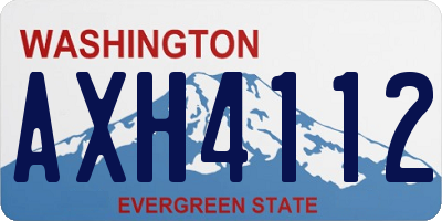 WA license plate AXH4112