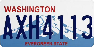 WA license plate AXH4113