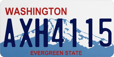 WA license plate AXH4115