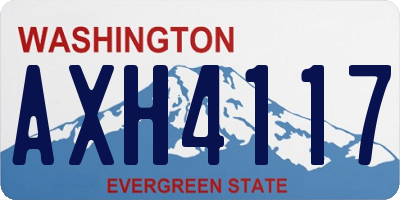 WA license plate AXH4117