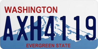 WA license plate AXH4119