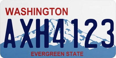 WA license plate AXH4123