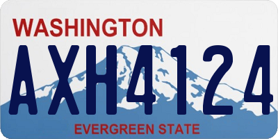 WA license plate AXH4124