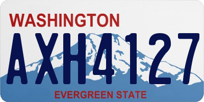 WA license plate AXH4127