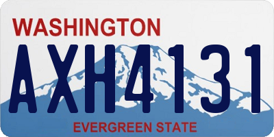 WA license plate AXH4131