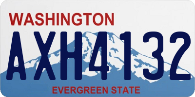 WA license plate AXH4132
