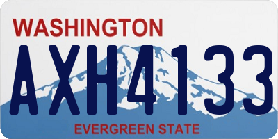 WA license plate AXH4133
