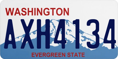 WA license plate AXH4134