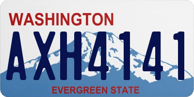 WA license plate AXH4141