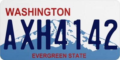 WA license plate AXH4142