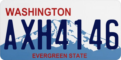 WA license plate AXH4146
