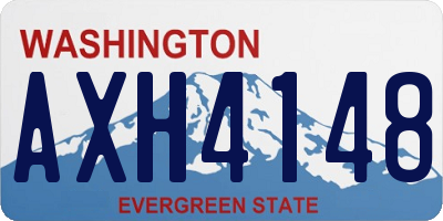WA license plate AXH4148