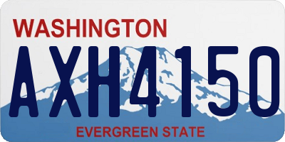 WA license plate AXH4150