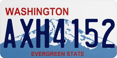 WA license plate AXH4152