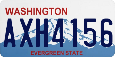 WA license plate AXH4156