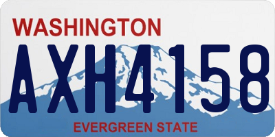 WA license plate AXH4158