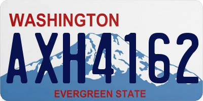 WA license plate AXH4162