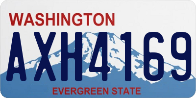 WA license plate AXH4169