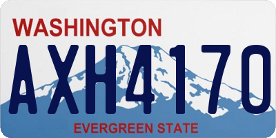 WA license plate AXH4170