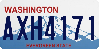 WA license plate AXH4171