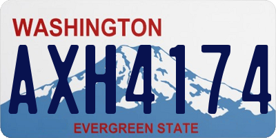 WA license plate AXH4174