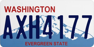 WA license plate AXH4177