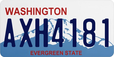 WA license plate AXH4181