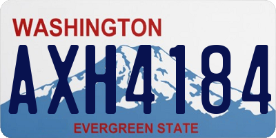 WA license plate AXH4184