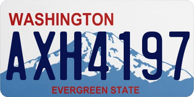 WA license plate AXH4197