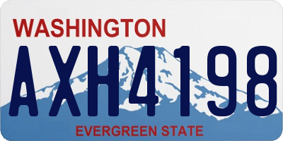 WA license plate AXH4198