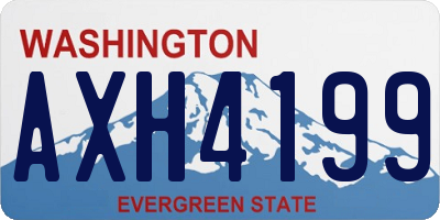 WA license plate AXH4199