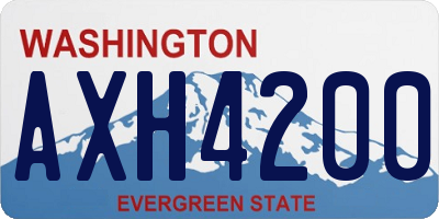 WA license plate AXH4200