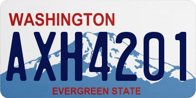 WA license plate AXH4201